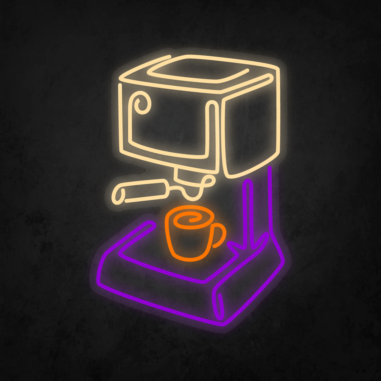 LED Neon Sign - Coffee Port Espresso Machine