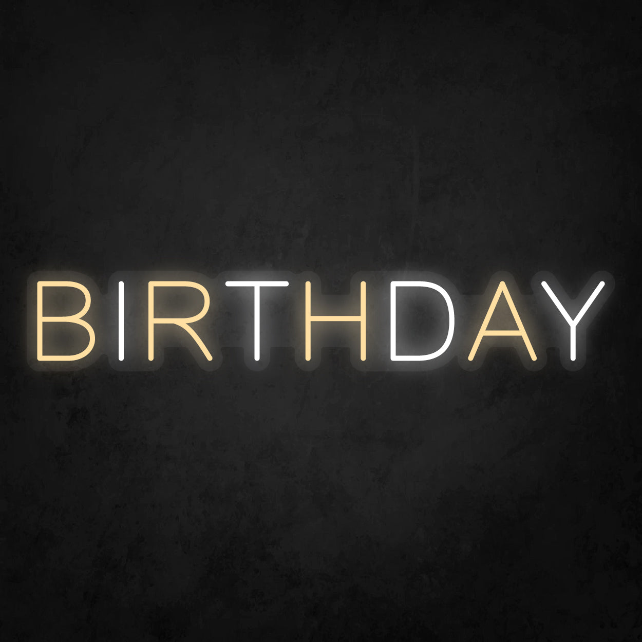 LED Neon Sign - Colorful Birthday - Medium