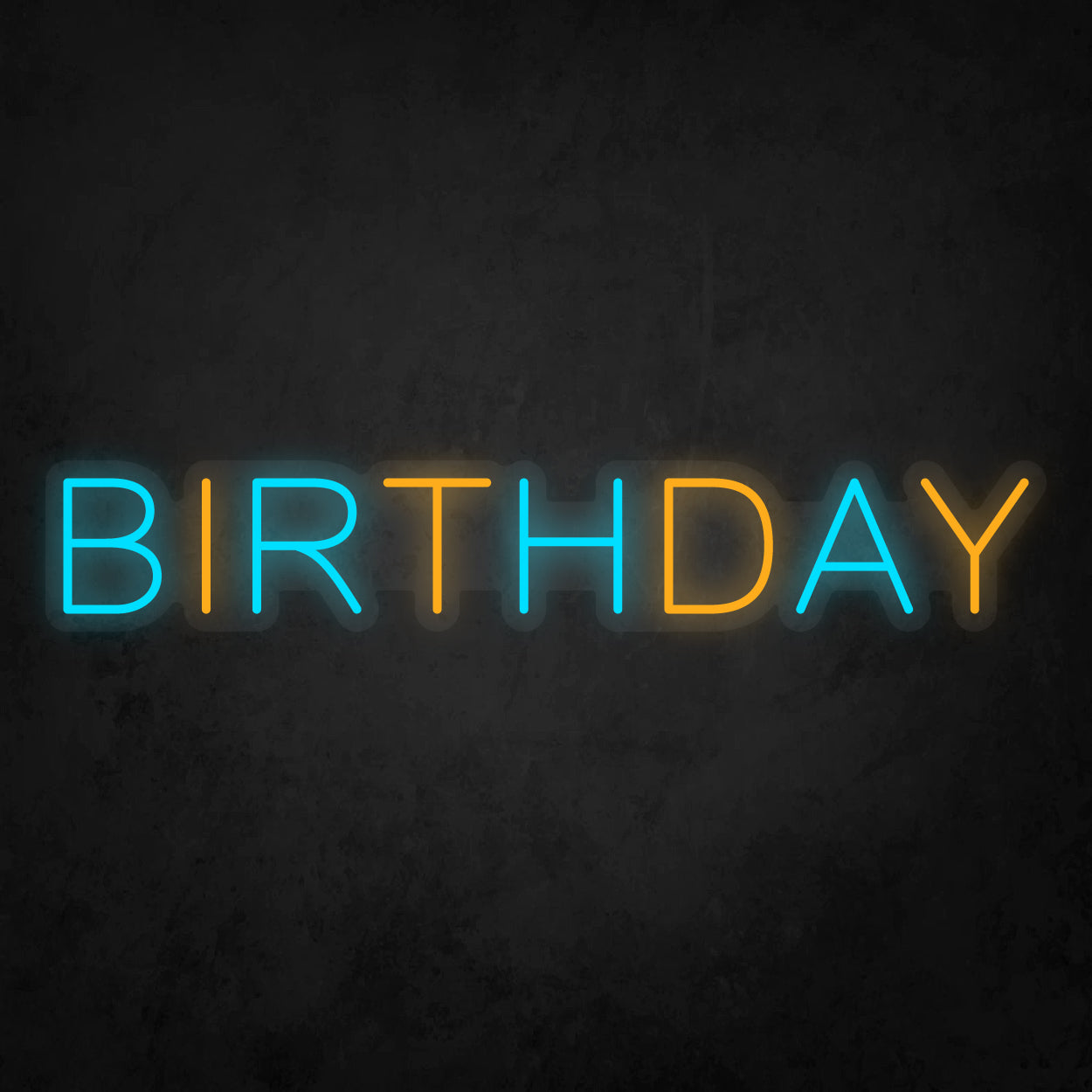 LED Neon Sign - Colorful Birthday - Medium