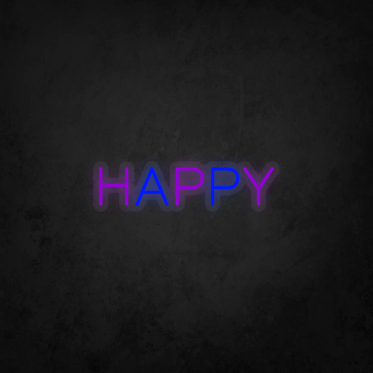 LED Neon Sign - Colorful Happy - Small