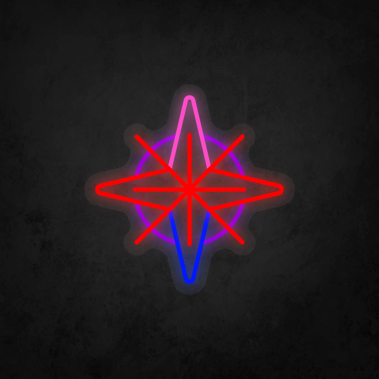 LED Neon Sign - Compass