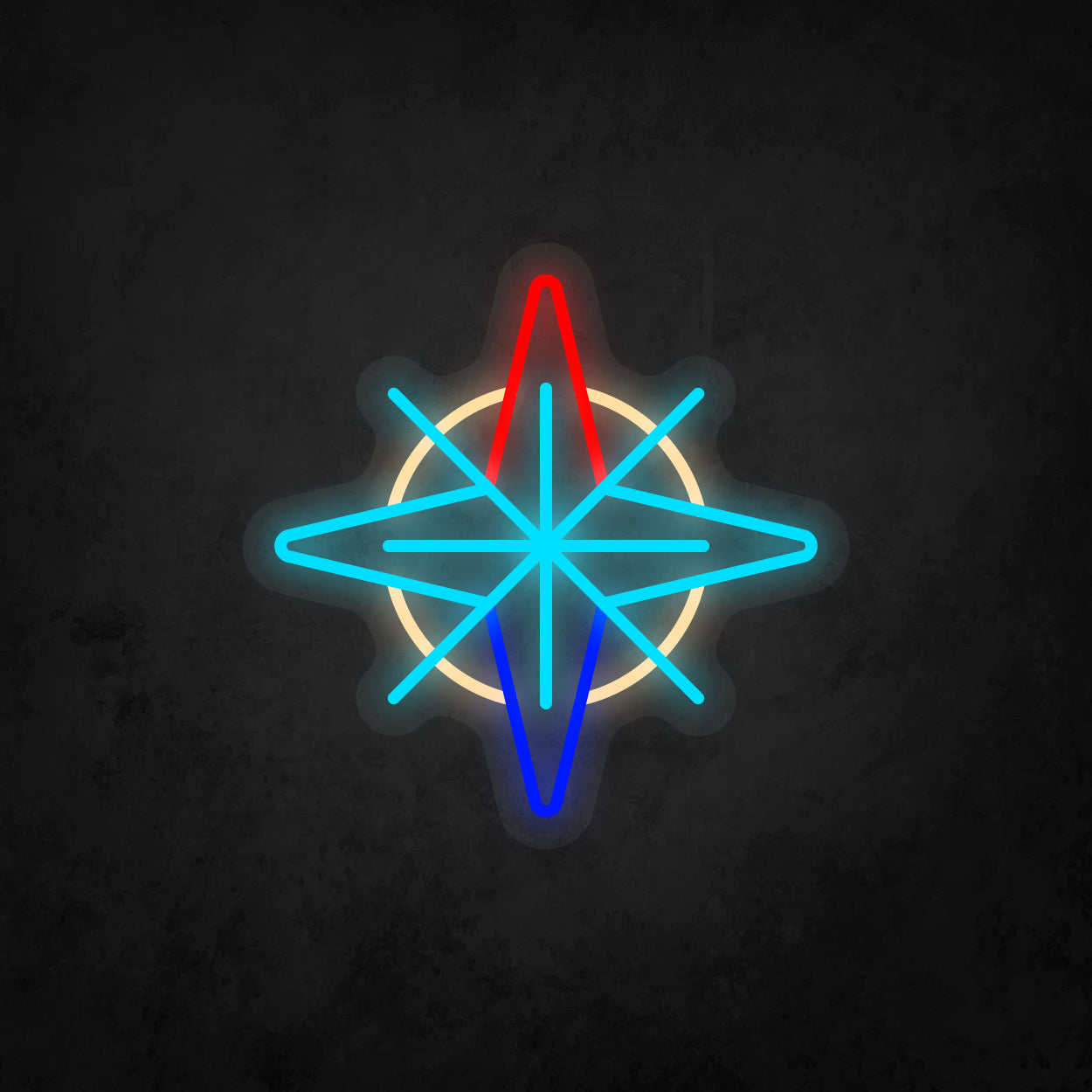 LED Neon Sign - Compass