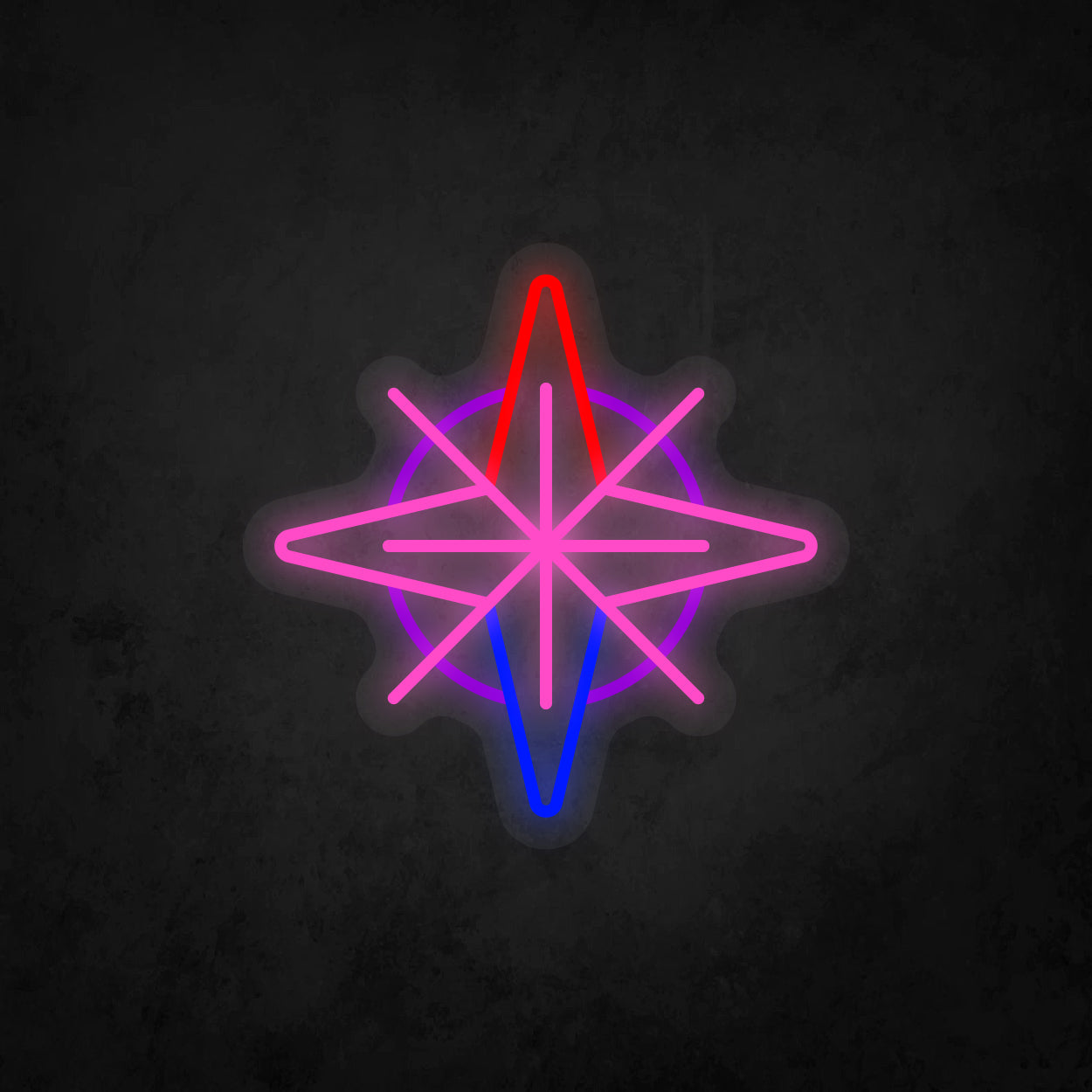 LED Neon Sign - Compass
