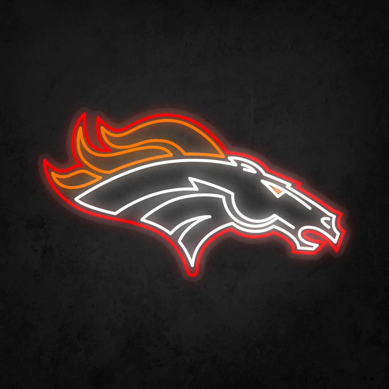 LED Neon Sign - Denver Broncos Large