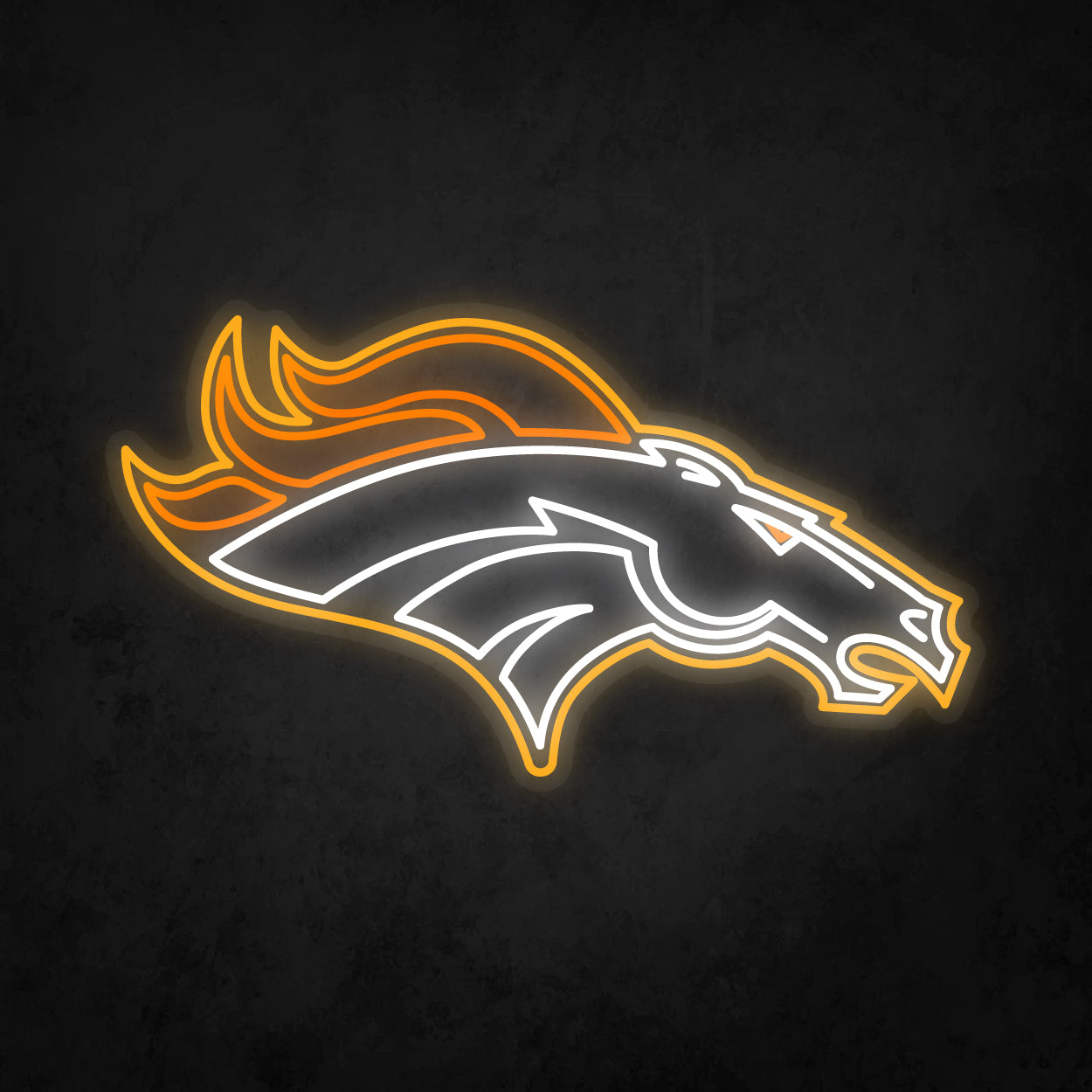 LED Neon Sign - Denver Broncos Large