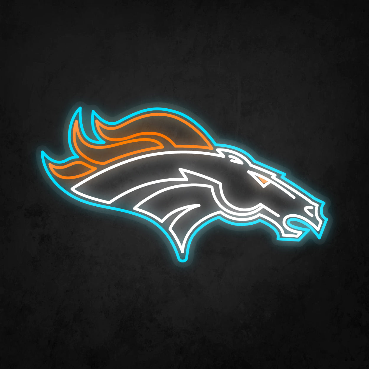 LED Neon Sign - Denver Broncos Large