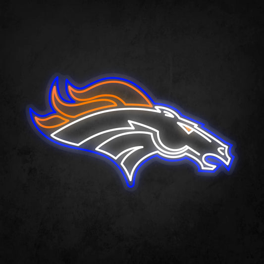 LED Neon Sign - Denver Broncos Large