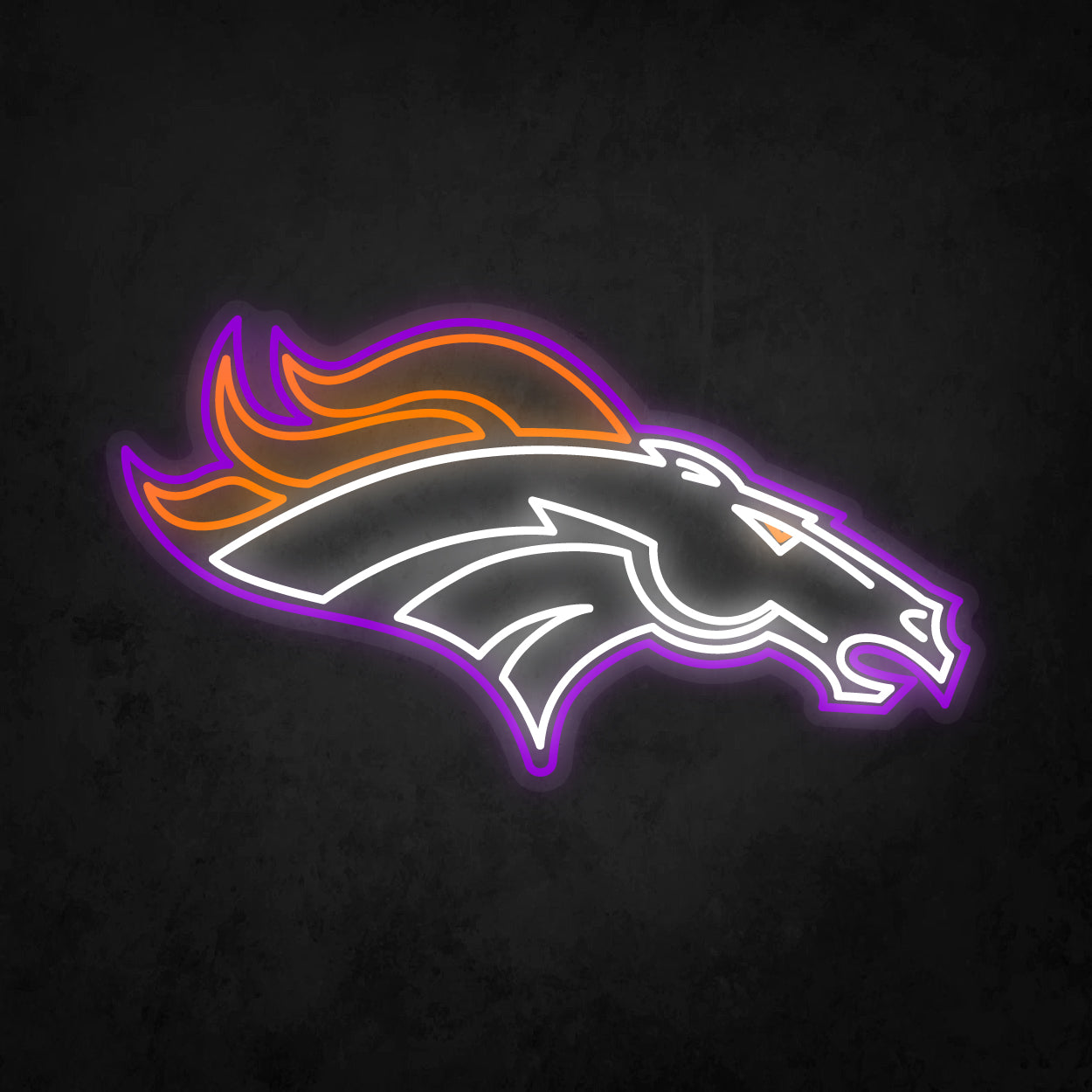 LED Neon Sign - Denver Broncos Large