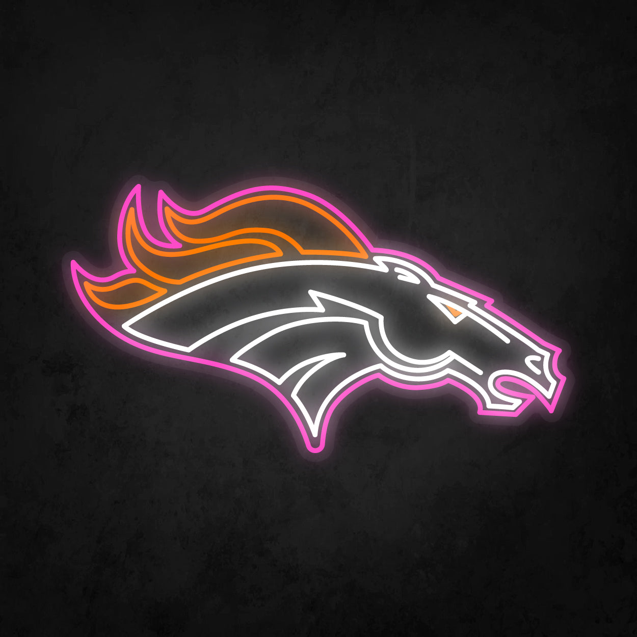 LED Neon Sign - Denver Broncos Large