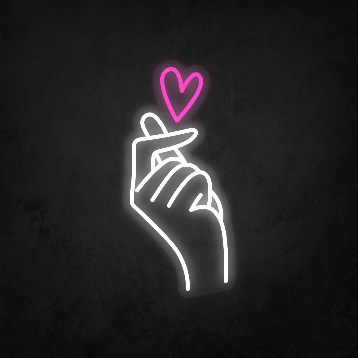 LED Neon Sign - Finger Heart Small