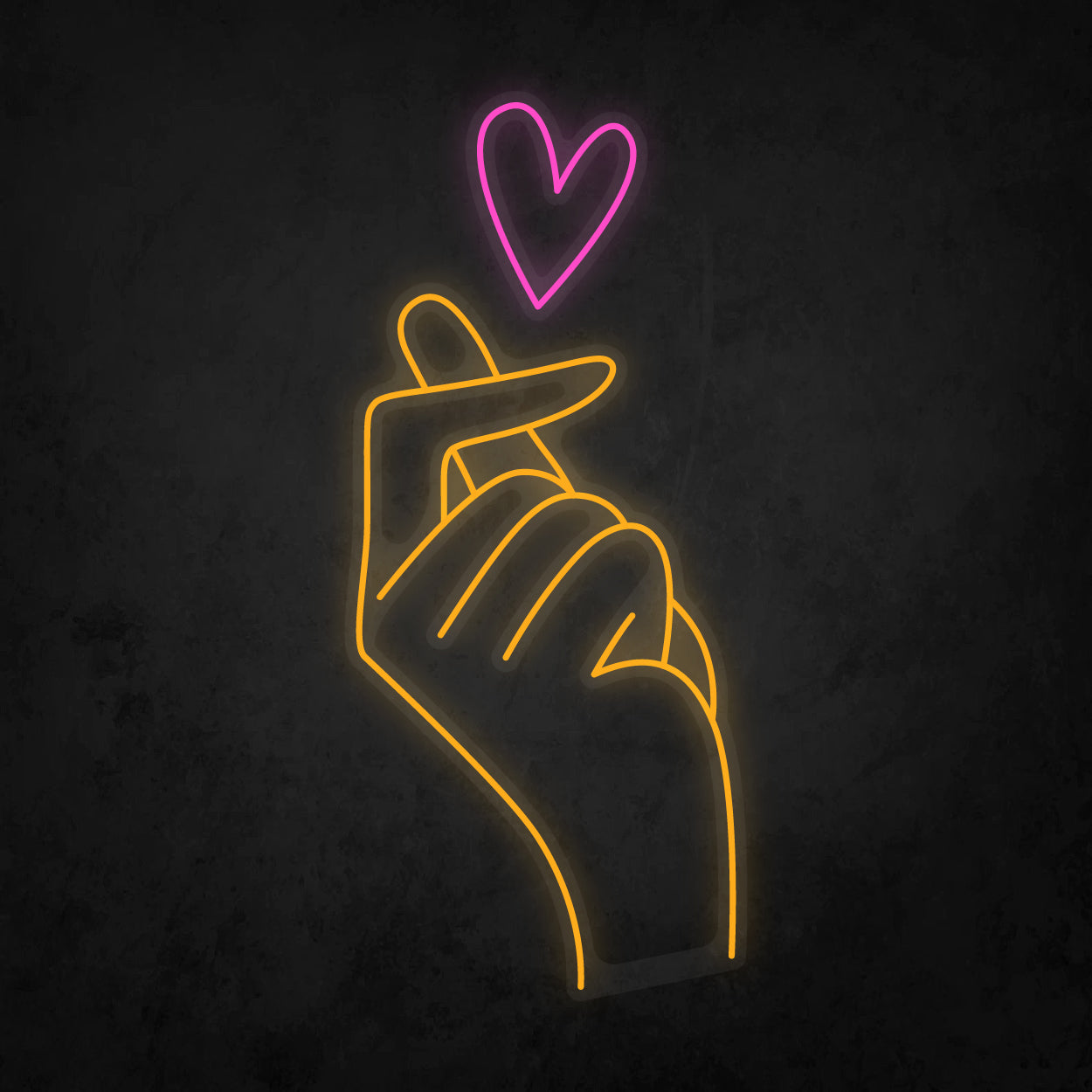 LED Neon Sign - Finger Heart Large