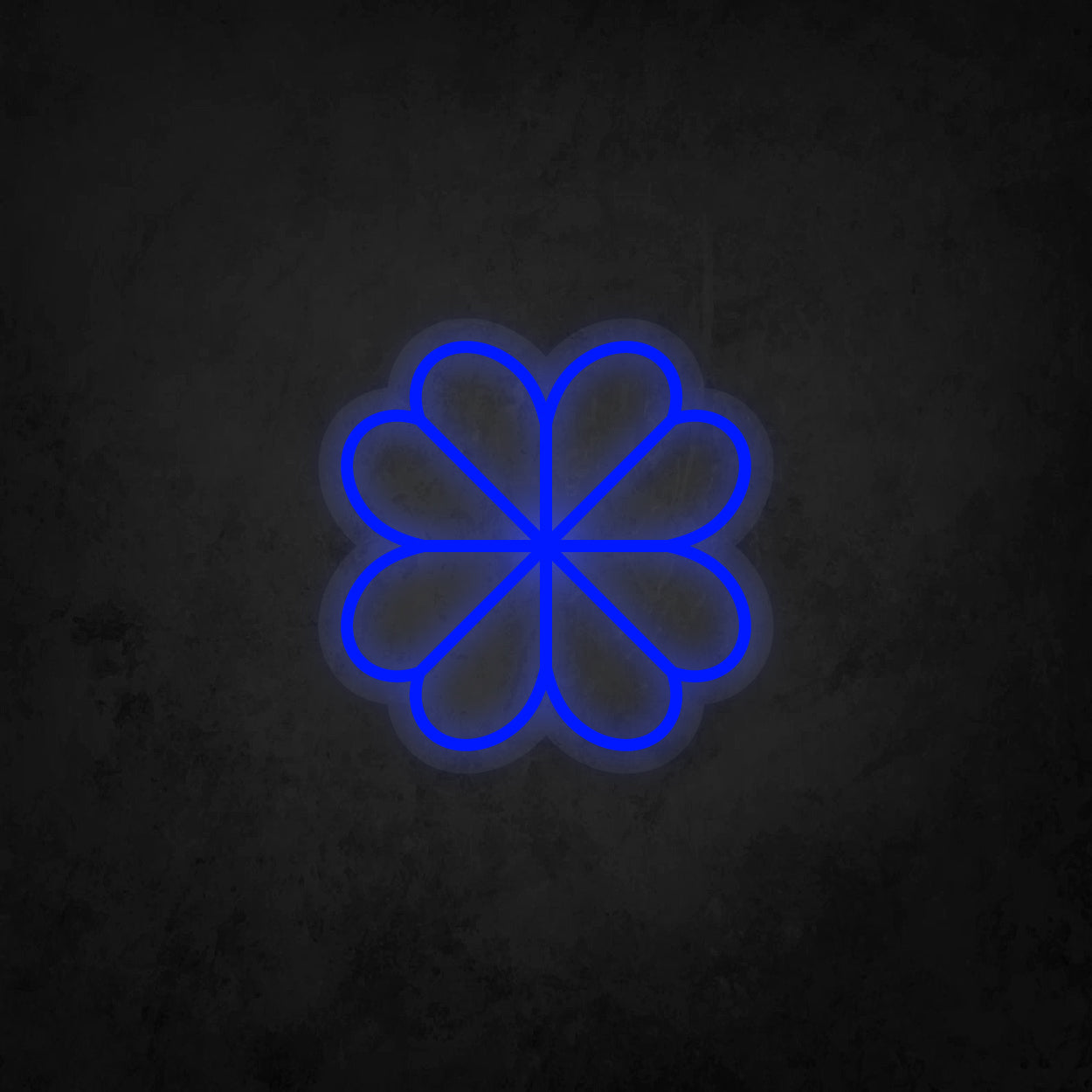 LED Neon Sign - Four Leaf Clover Icon