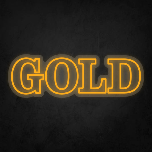 LED Neon Sign - GOLD - 2 Line