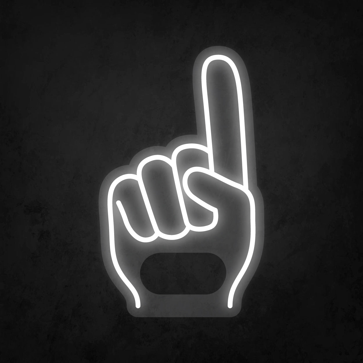 LED Neon Sign - Giant Finger Number 1 Universal Hand for All Occasions
