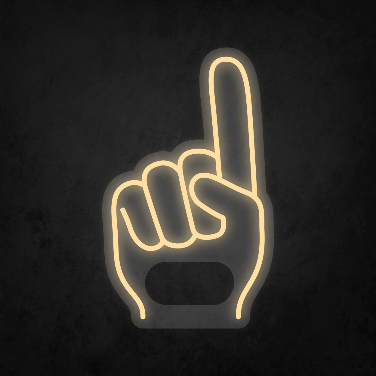 LED Neon Sign - Giant Finger Number 1 Universal Hand for All Occasions