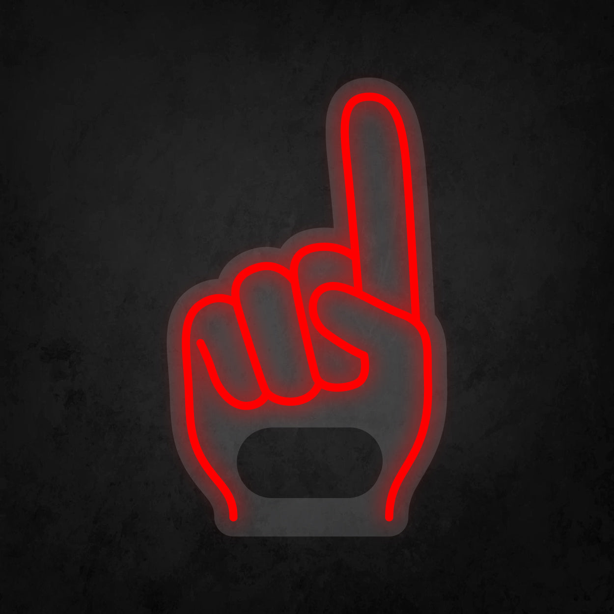 LED Neon Sign - Giant Finger Number 1 Universal Hand for All Occasions