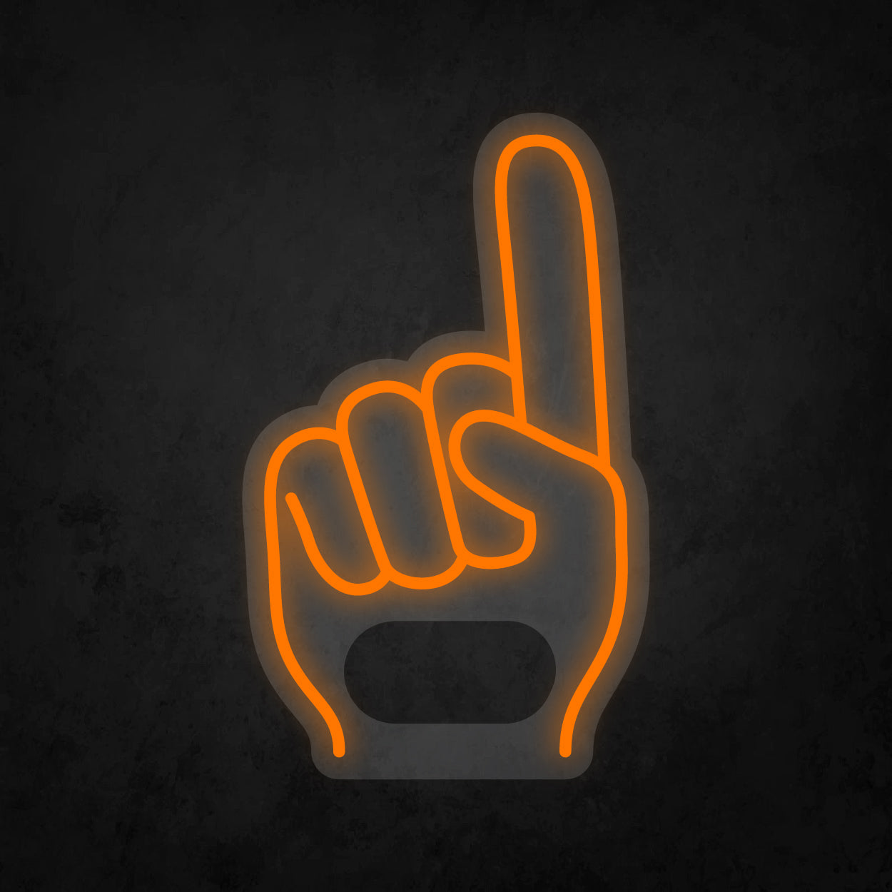 LED Neon Sign - Giant Finger Number 1 Universal Hand for All Occasions