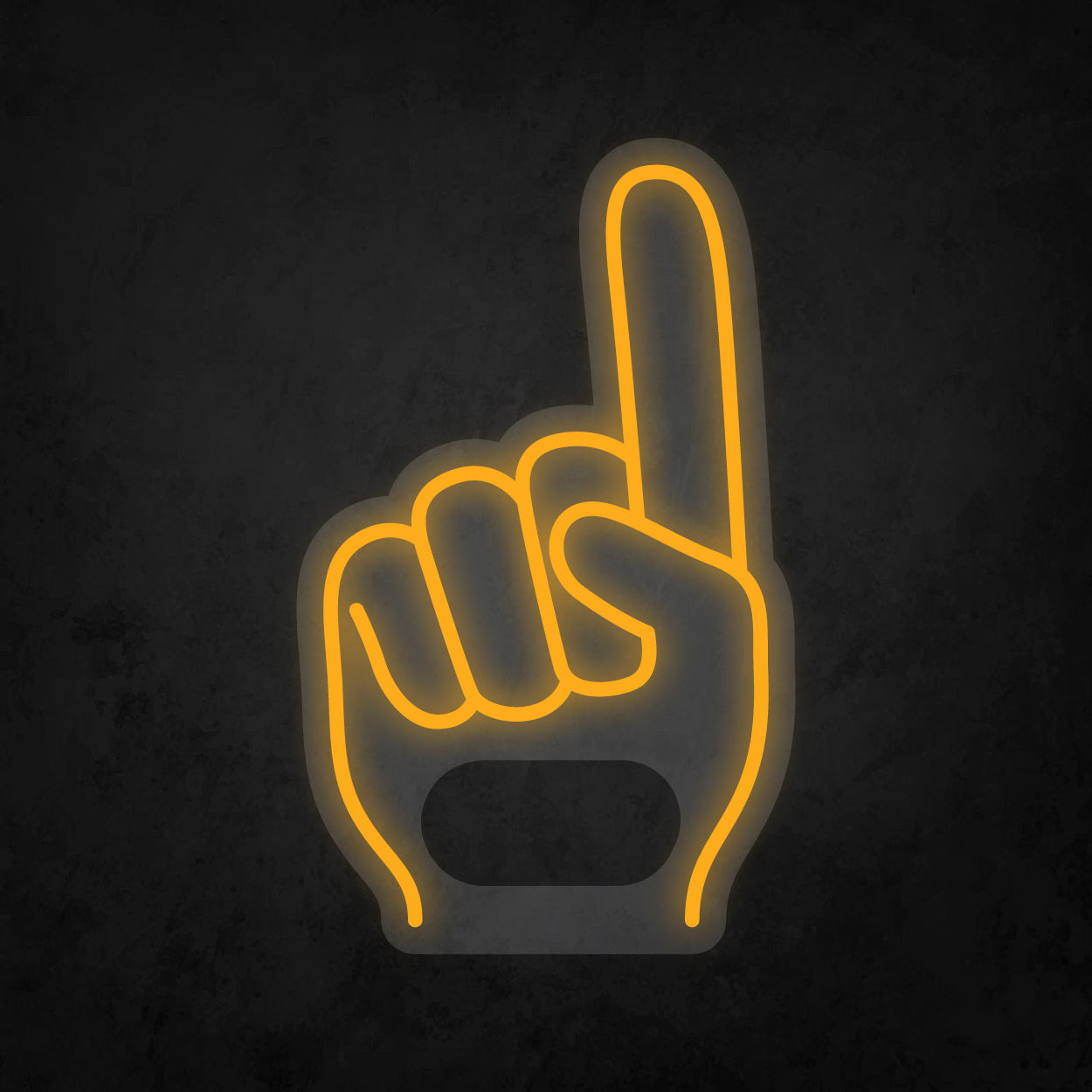 LED Neon Sign - Giant Finger Number 1 Universal Hand for All Occasions