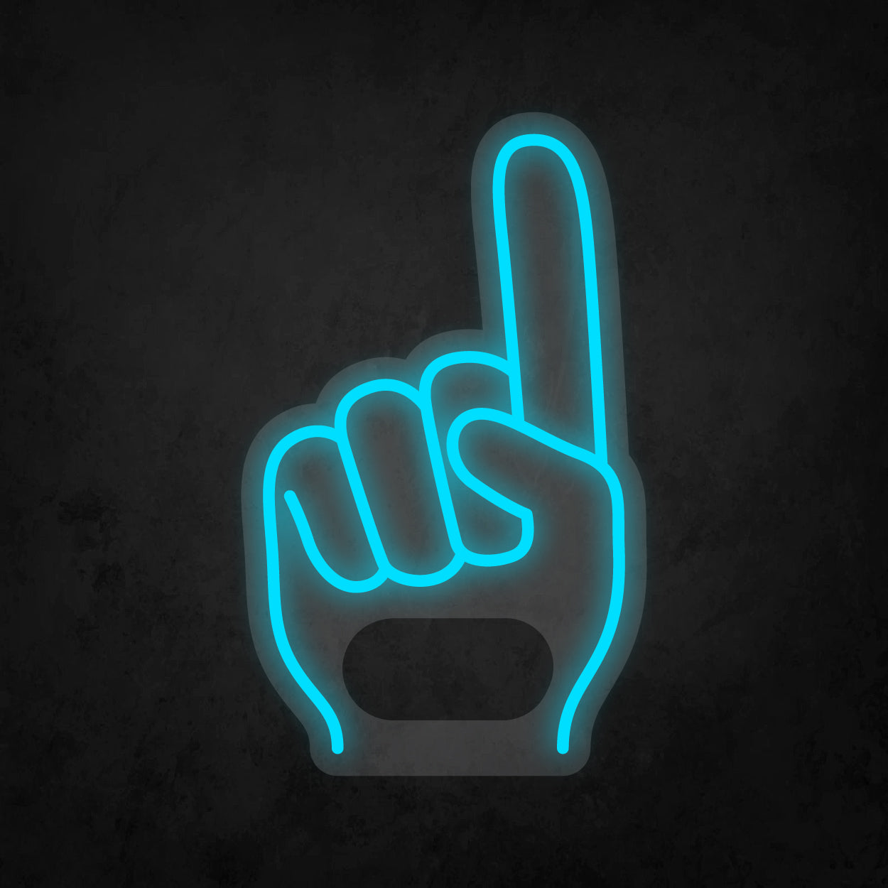 LED Neon Sign - Giant Finger Number 1 Universal Hand for All Occasions