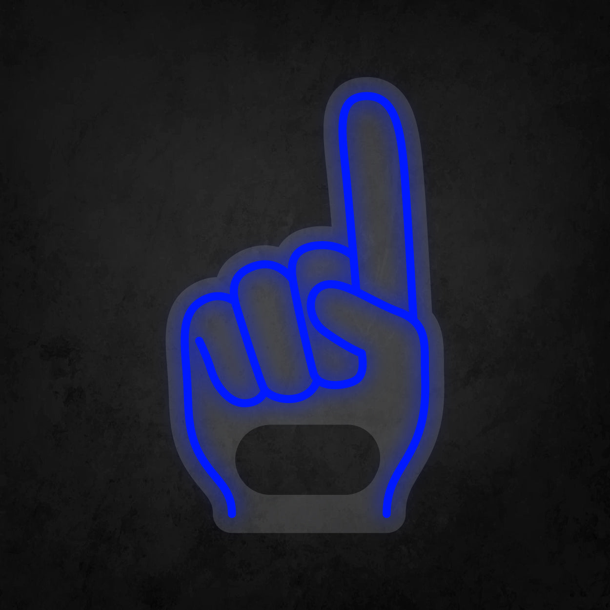 LED Neon Sign - Giant Finger Number 1 Universal Hand for All Occasions