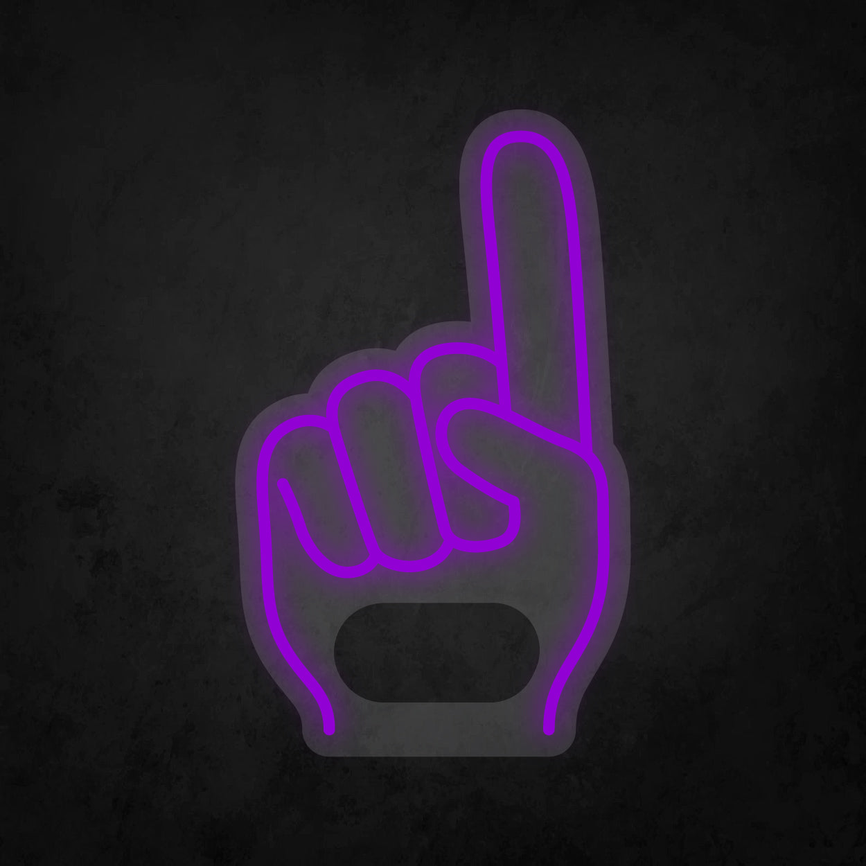 LED Neon Sign - Giant Finger Number 1 Universal Hand for All Occasions