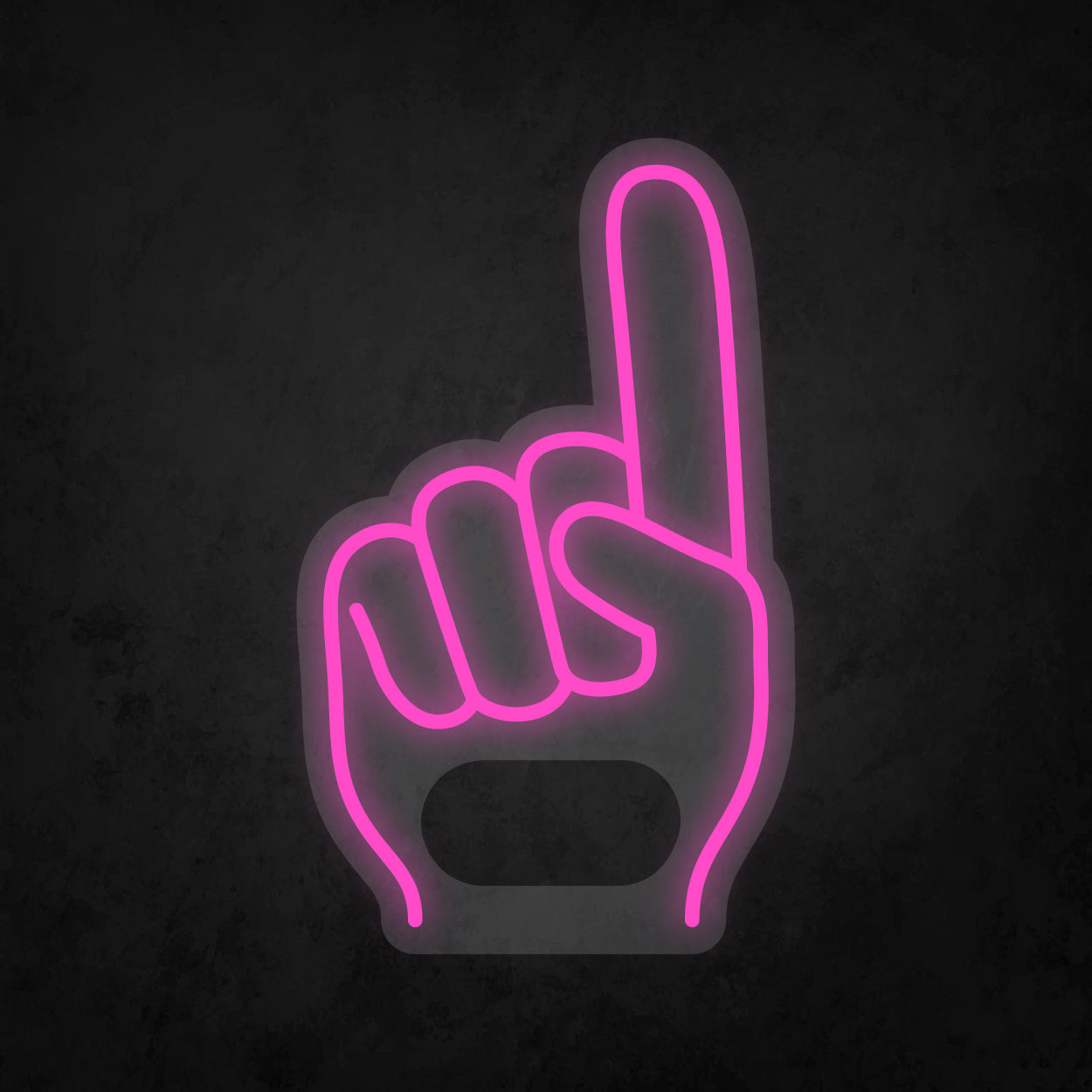 LED Neon Sign - Giant Finger Number 1 Universal Hand for All Occasions