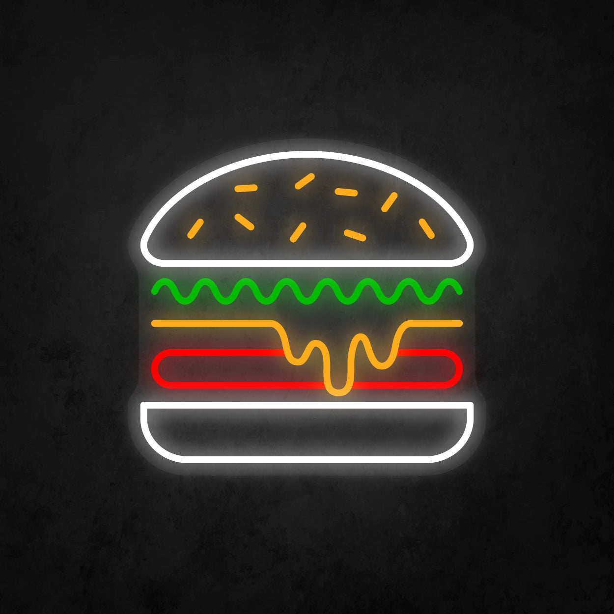 LED Neon Sign - Hamburger Large