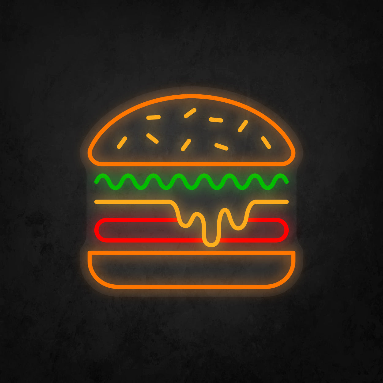 LED Neon Sign - Hamburger Large