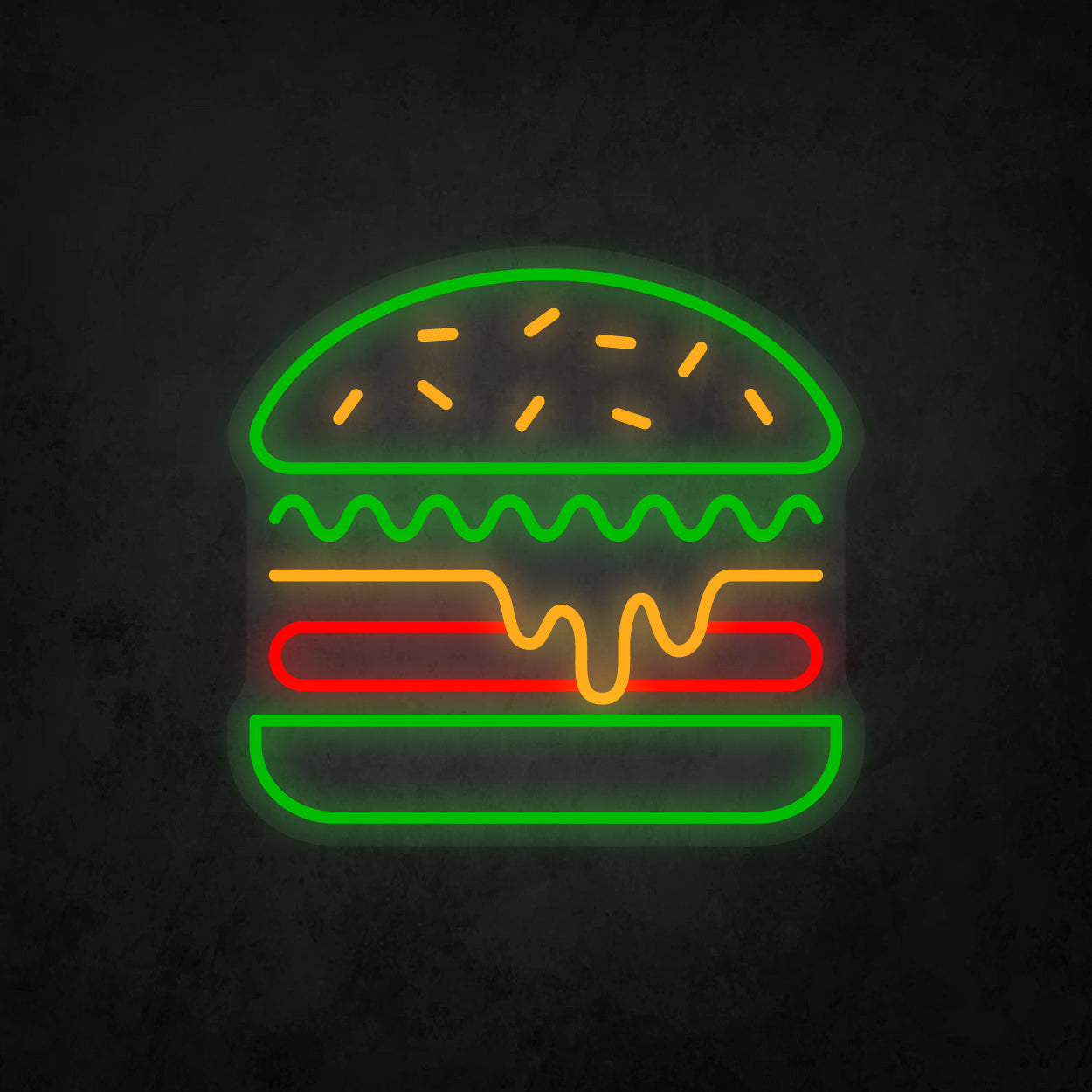 LED Neon Sign - Hamburger Large
