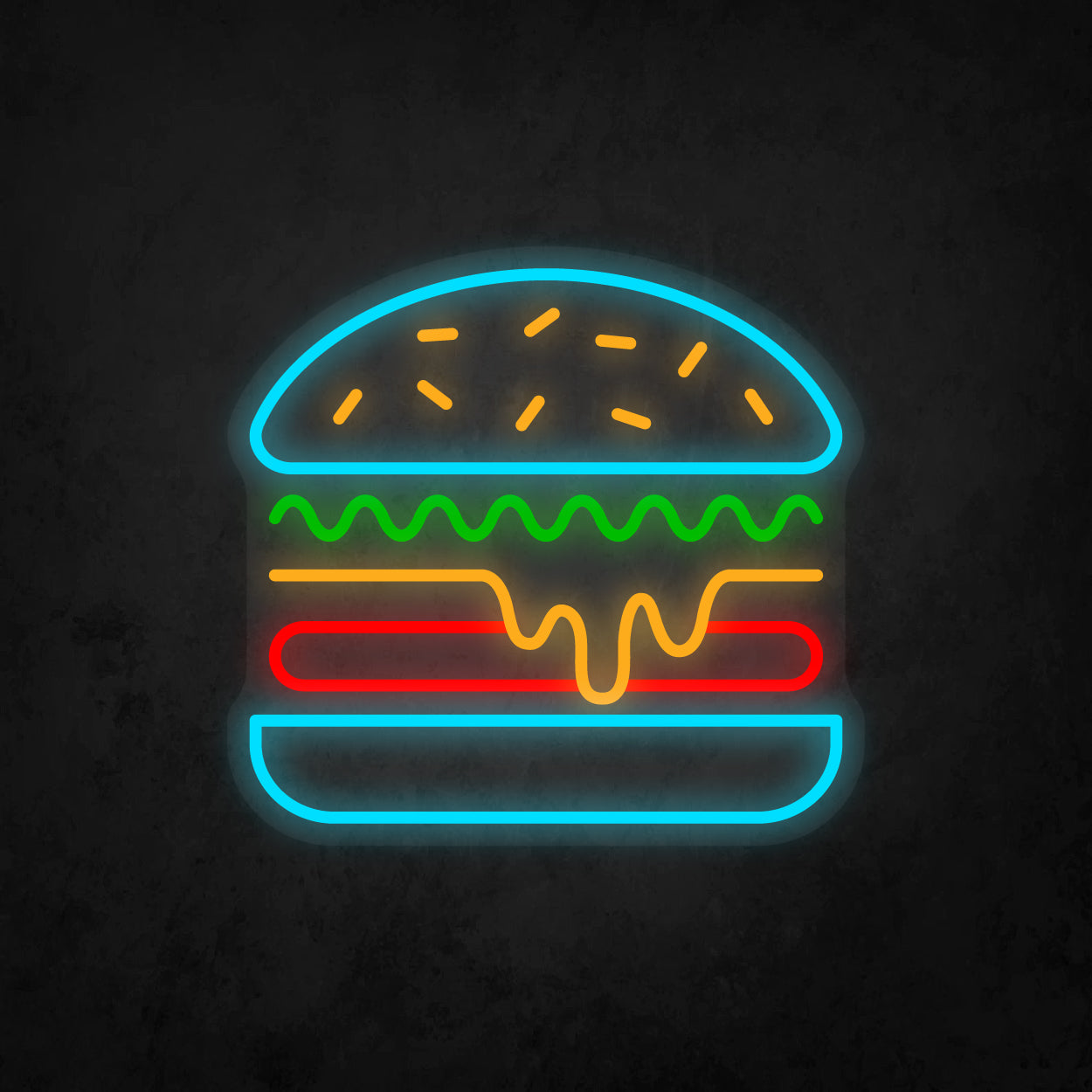 LED Neon Sign - Hamburger Large
