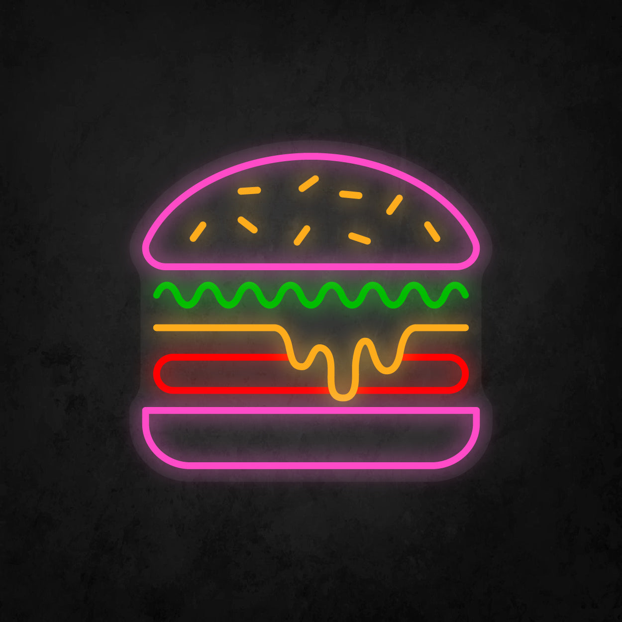 LED Neon Sign - Hamburger Large
