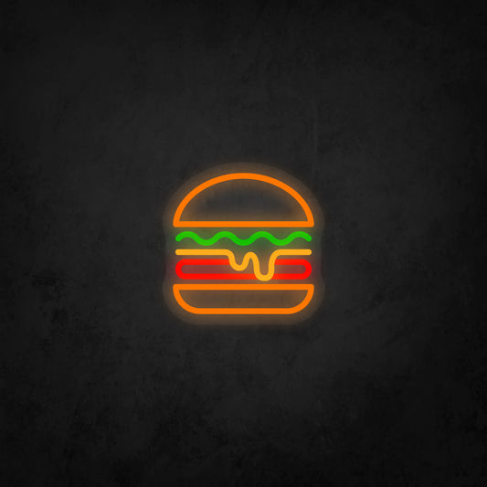 LED Neon Sign - Hamburger Small