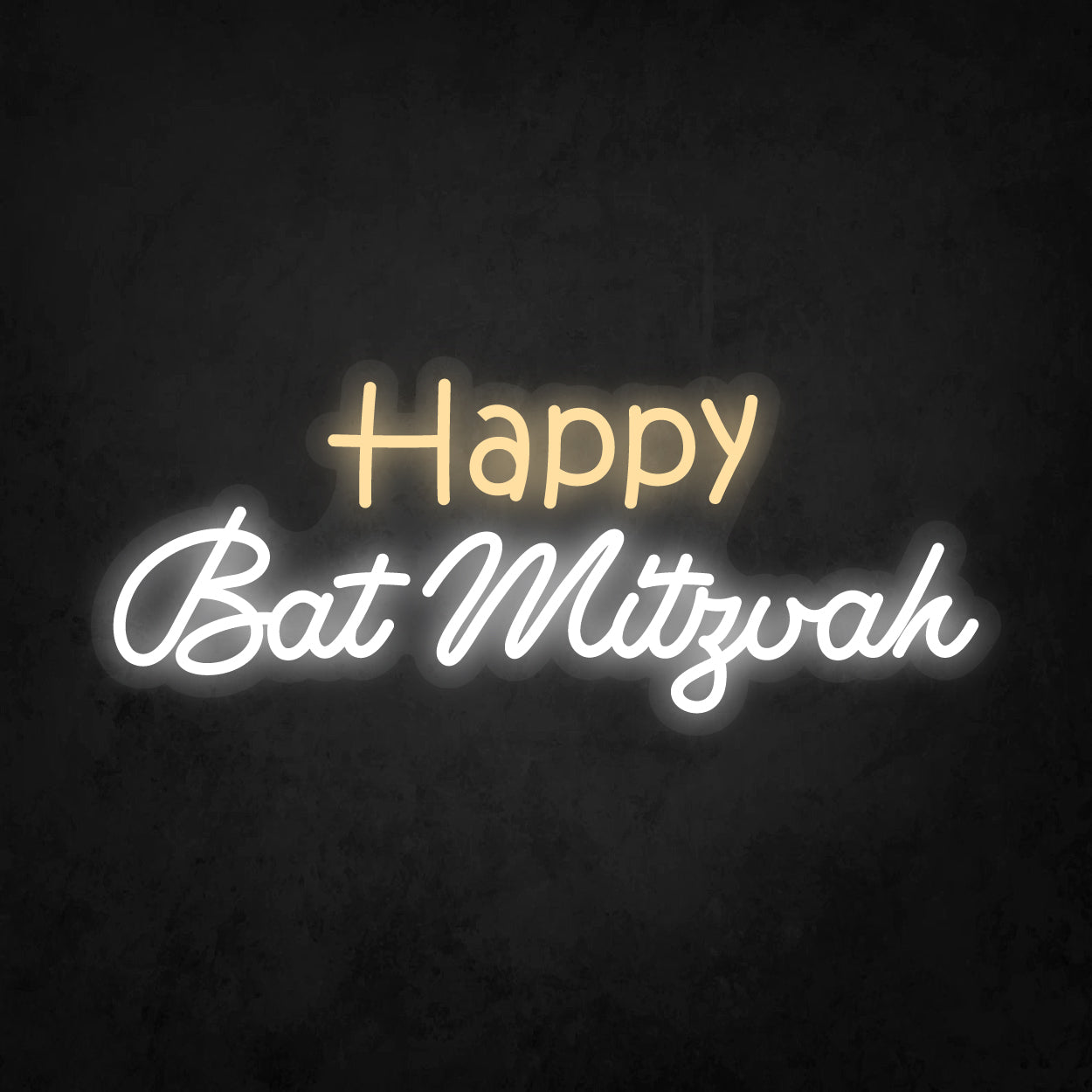 LED Neon Sign - Happy Bat Mitzvah