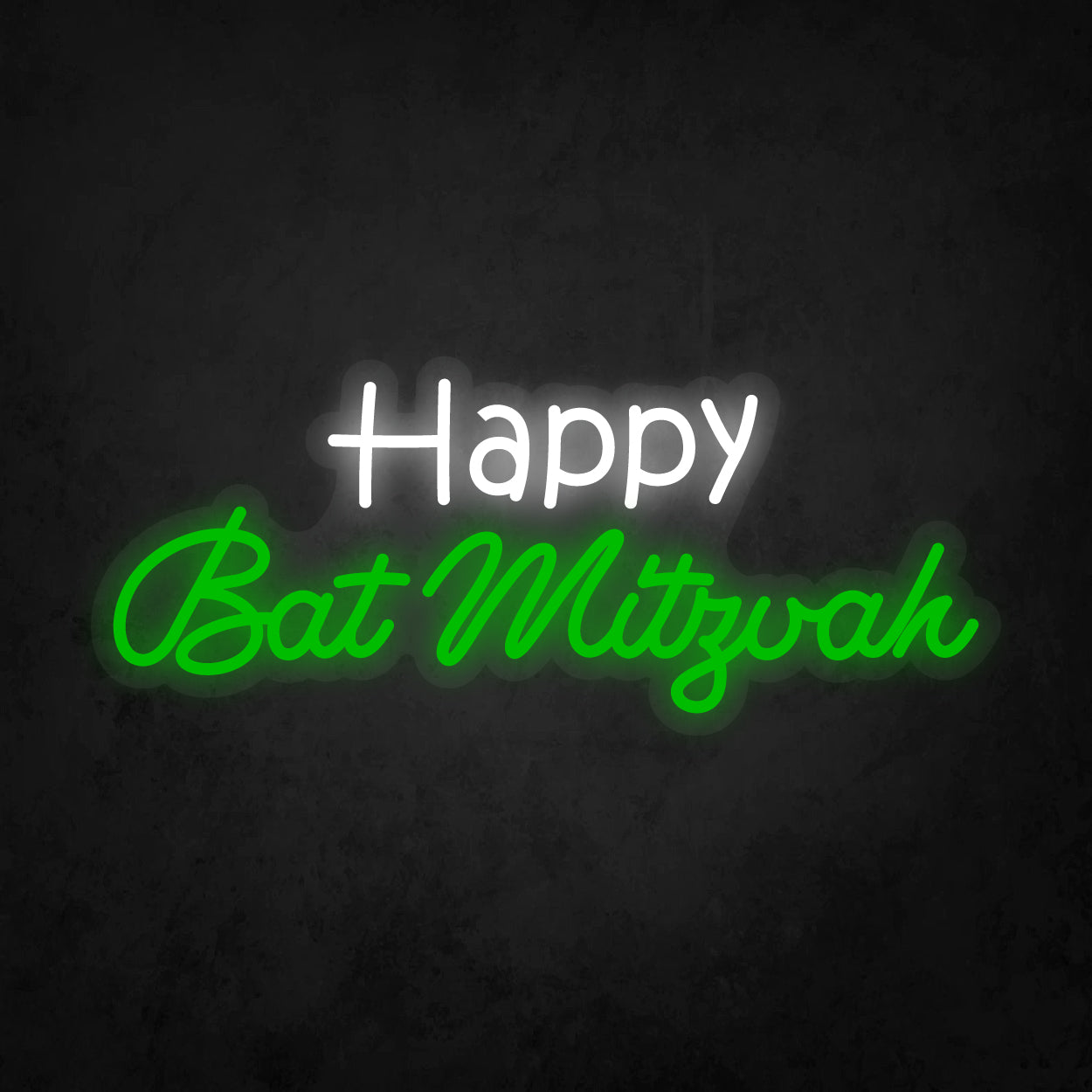 LED Neon Sign - Happy Bat Mitzvah
