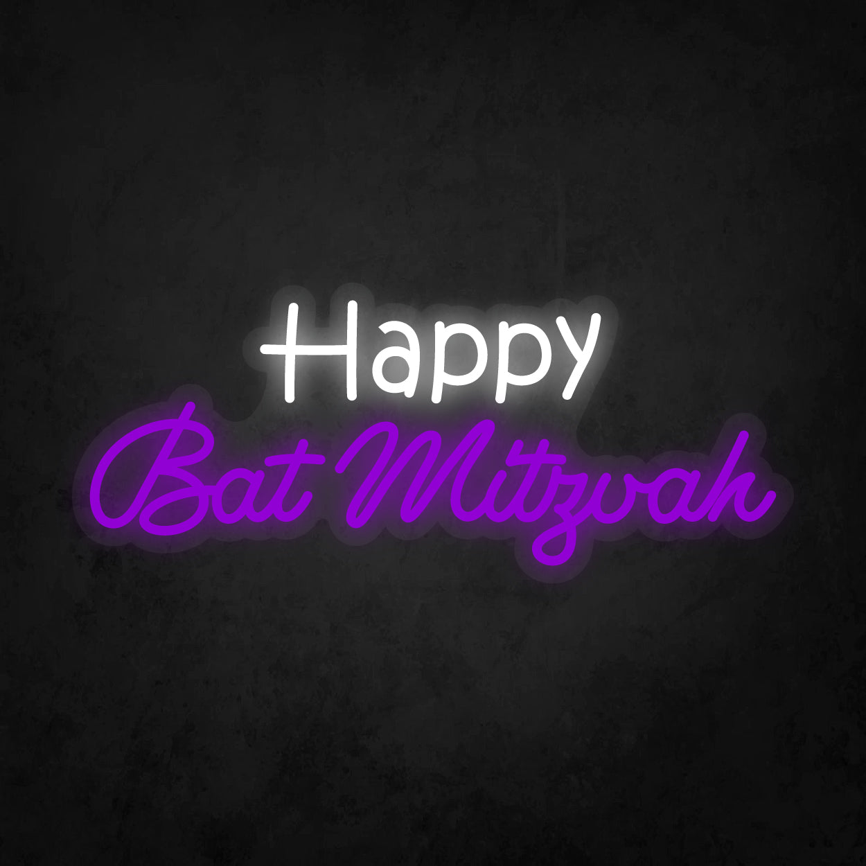 LED Neon Sign - Happy Bat Mitzvah
