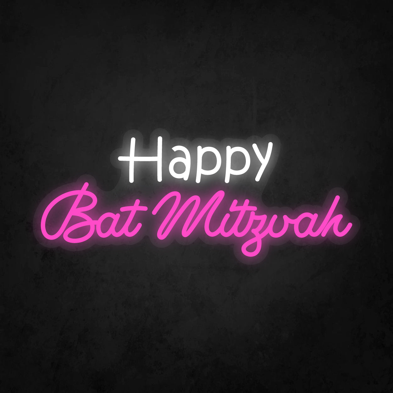 LED Neon Sign - Happy Bat Mitzvah