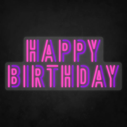 LED Neon Sign - Happy Birthday - 2 colors
