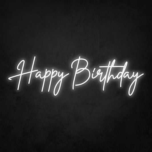 LED Neon Sign - Happy Birthday - Calligraphy