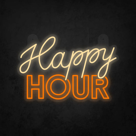 LED Neon Sign - Happy Hour Sign for Window
