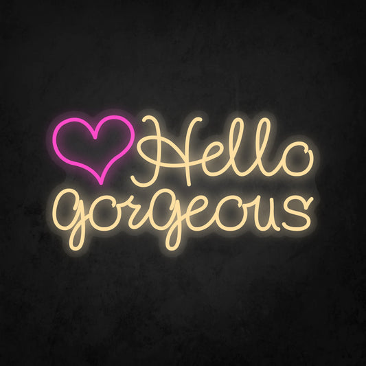 LED Neon Sign - Hello Gorgeous
