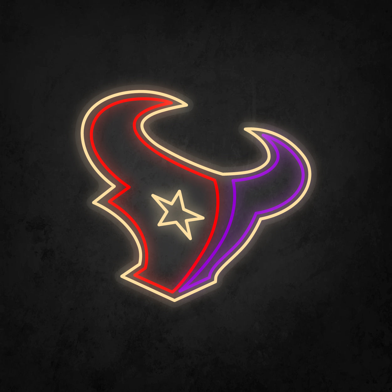 LED Neon Sign - Houston Texans Large