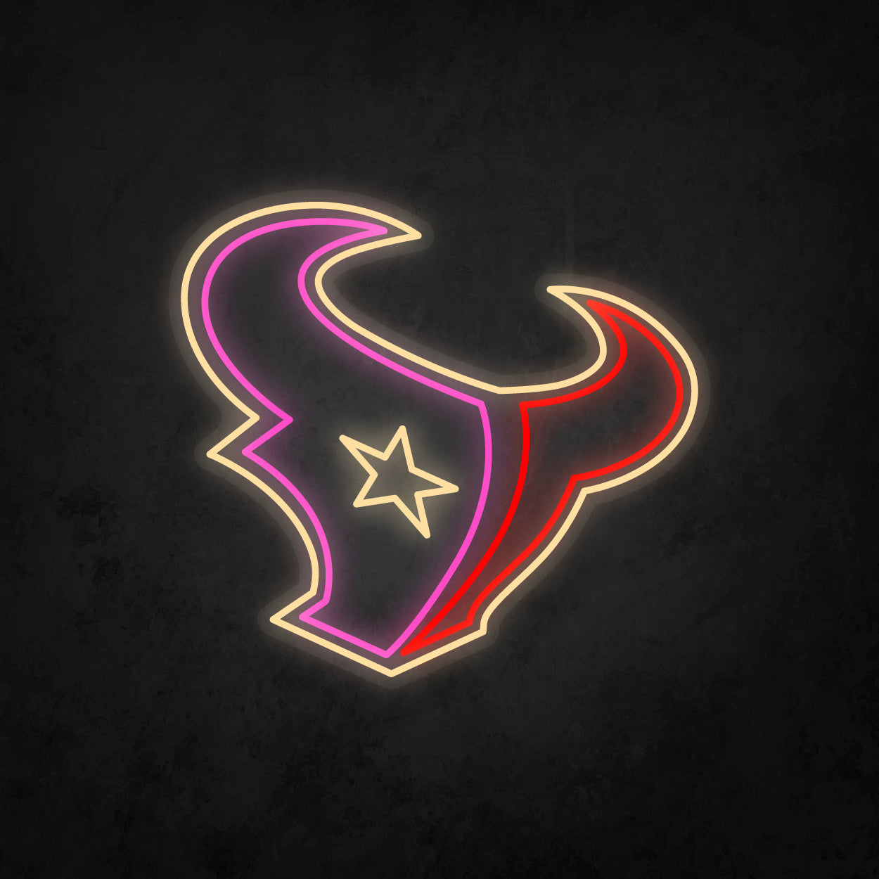 LED Neon Sign - Houston Texans Large
