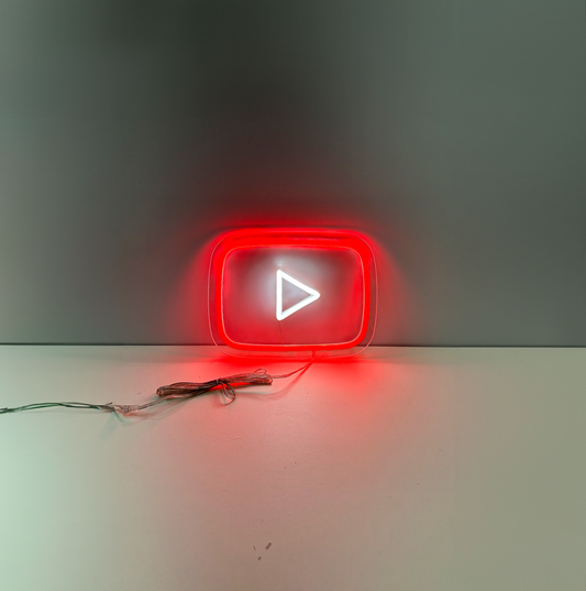 LED Neon Sign - Youtube Play Button Logo