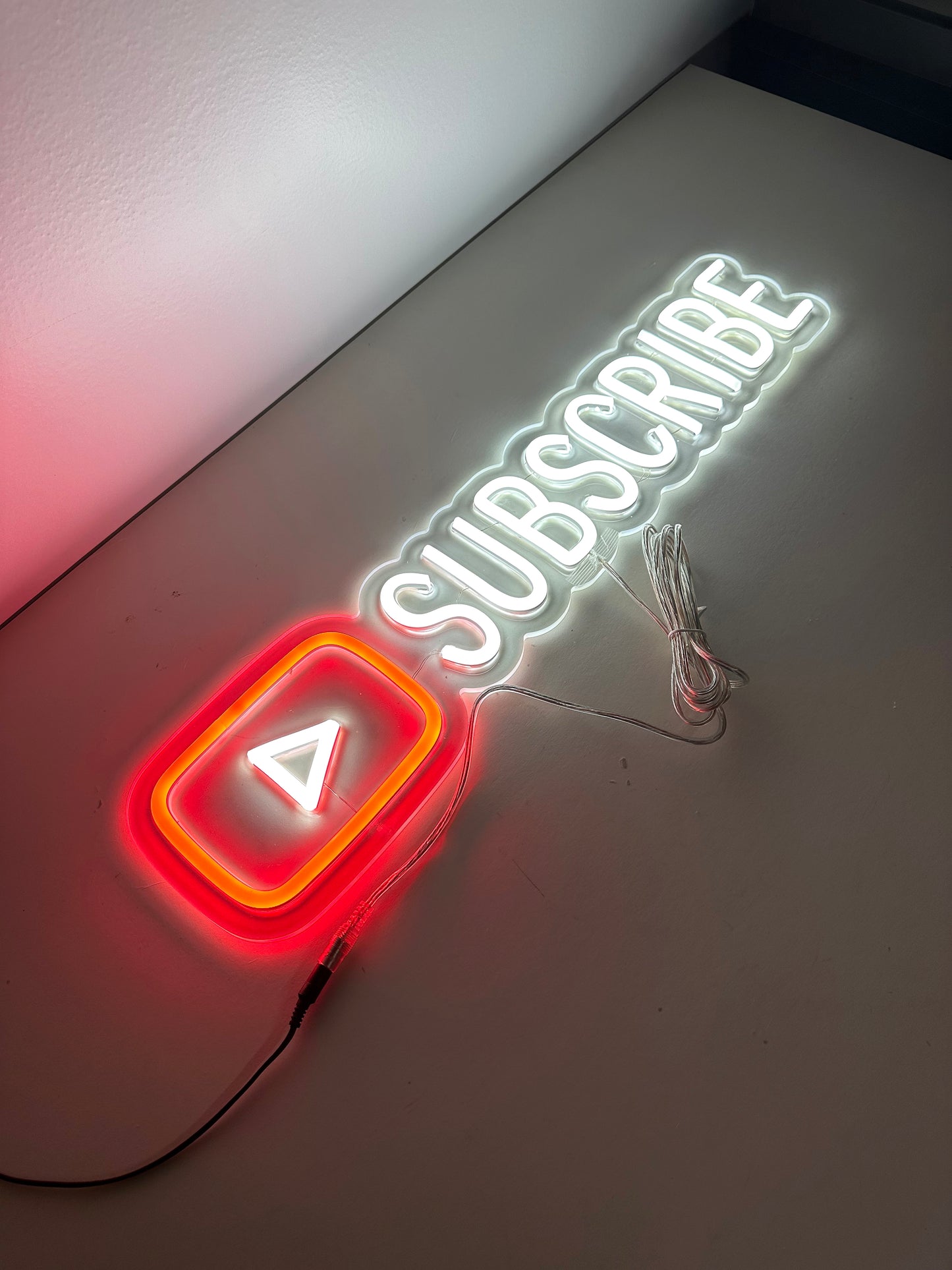 LED Neon Sign - Youtube Play Subscribe Small