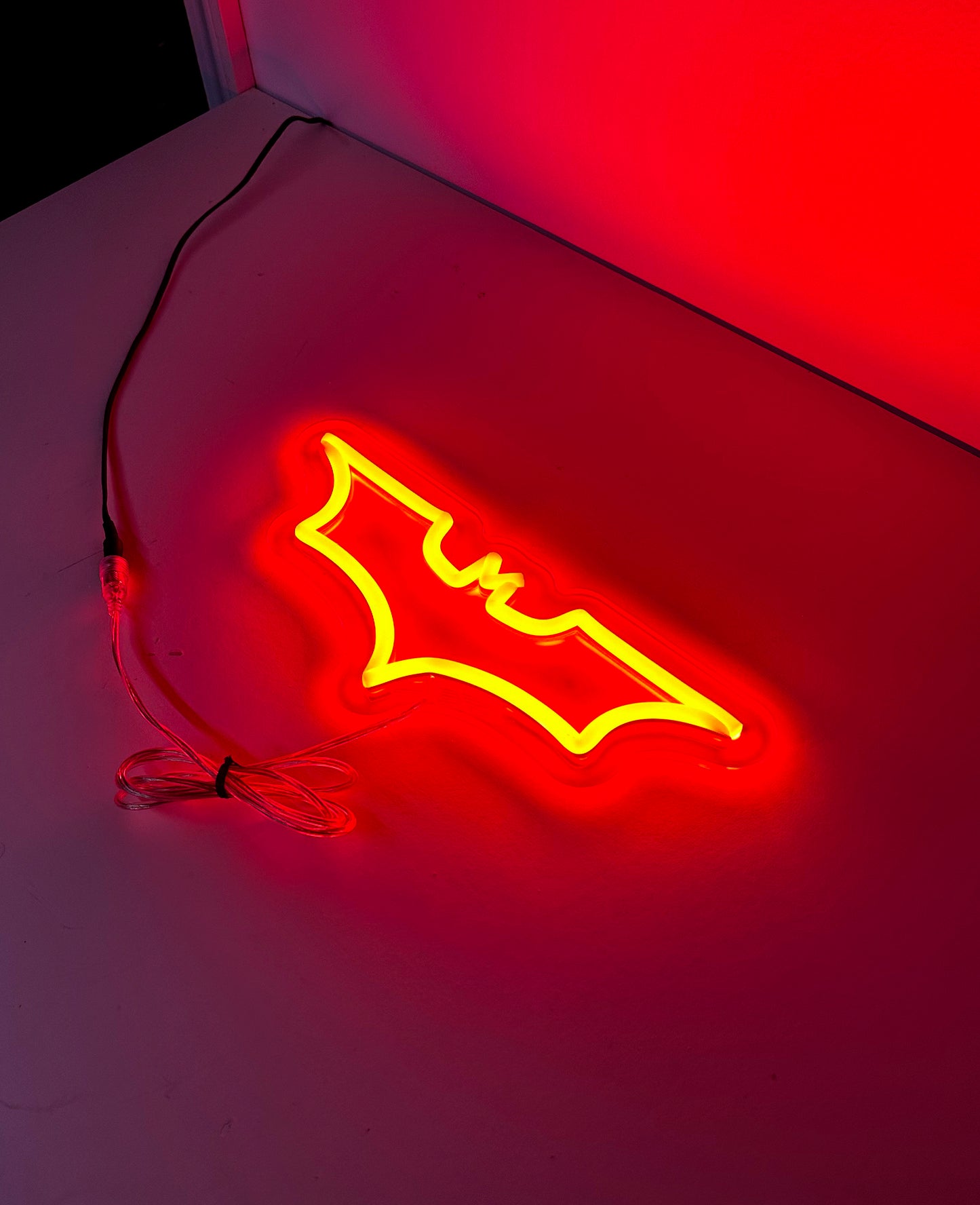 LED Neon Sign - Batman Dark Knight Emblem - Small