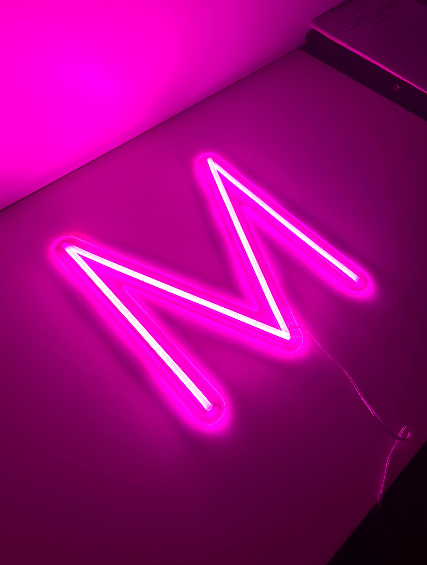 LED Neon Sign - Alphabet - M Small