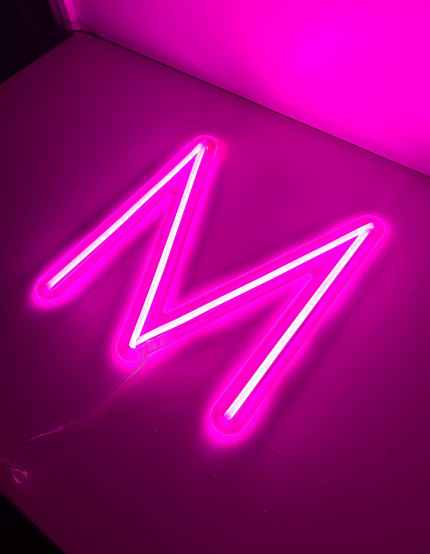 LED Neon Sign - Alphabet - M Small