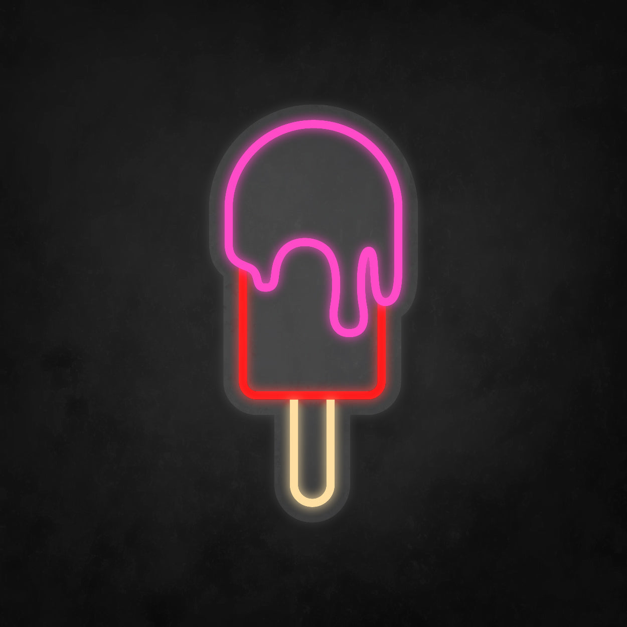 LED Neon Sign - Ice Cream - Stick