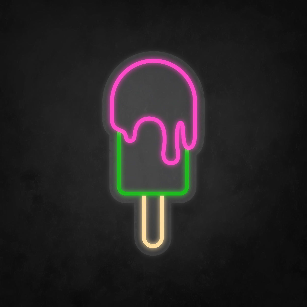 LED Neon Sign - Ice Cream - Stick