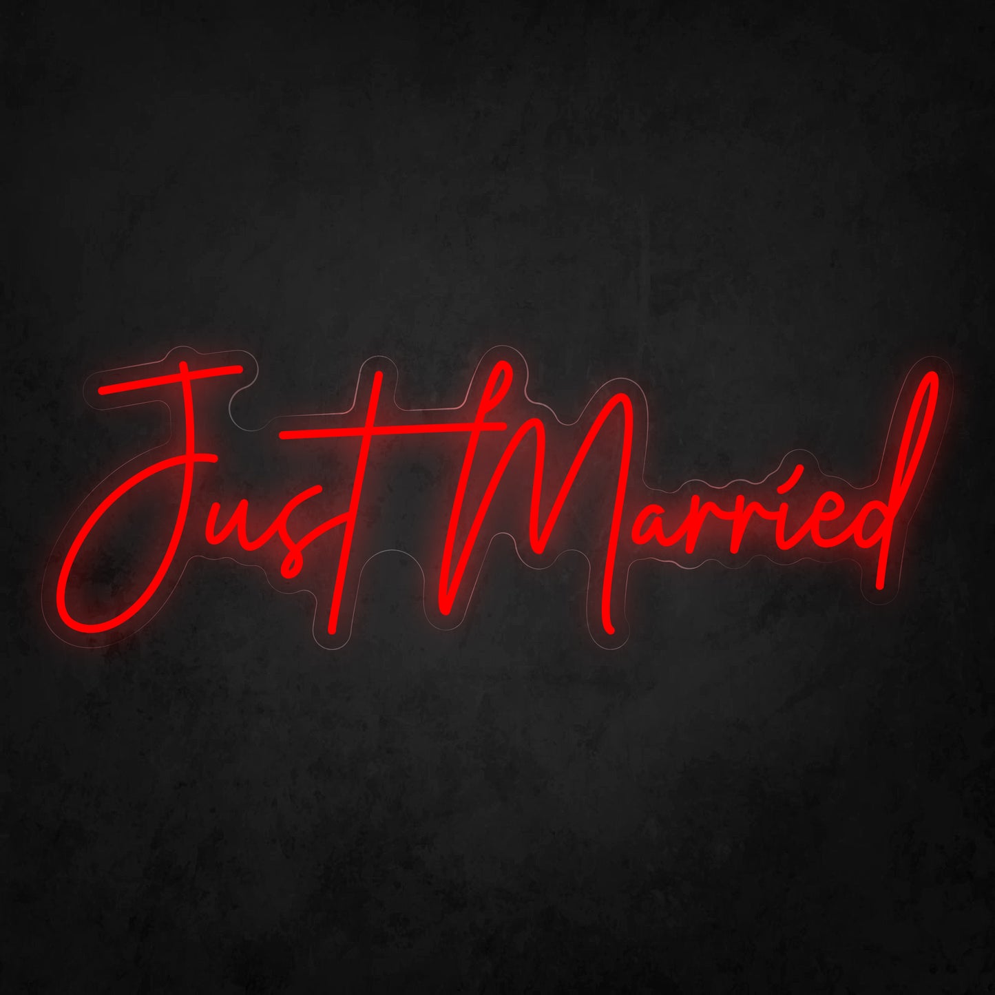 LED Neon Sign - Just Married Cursive